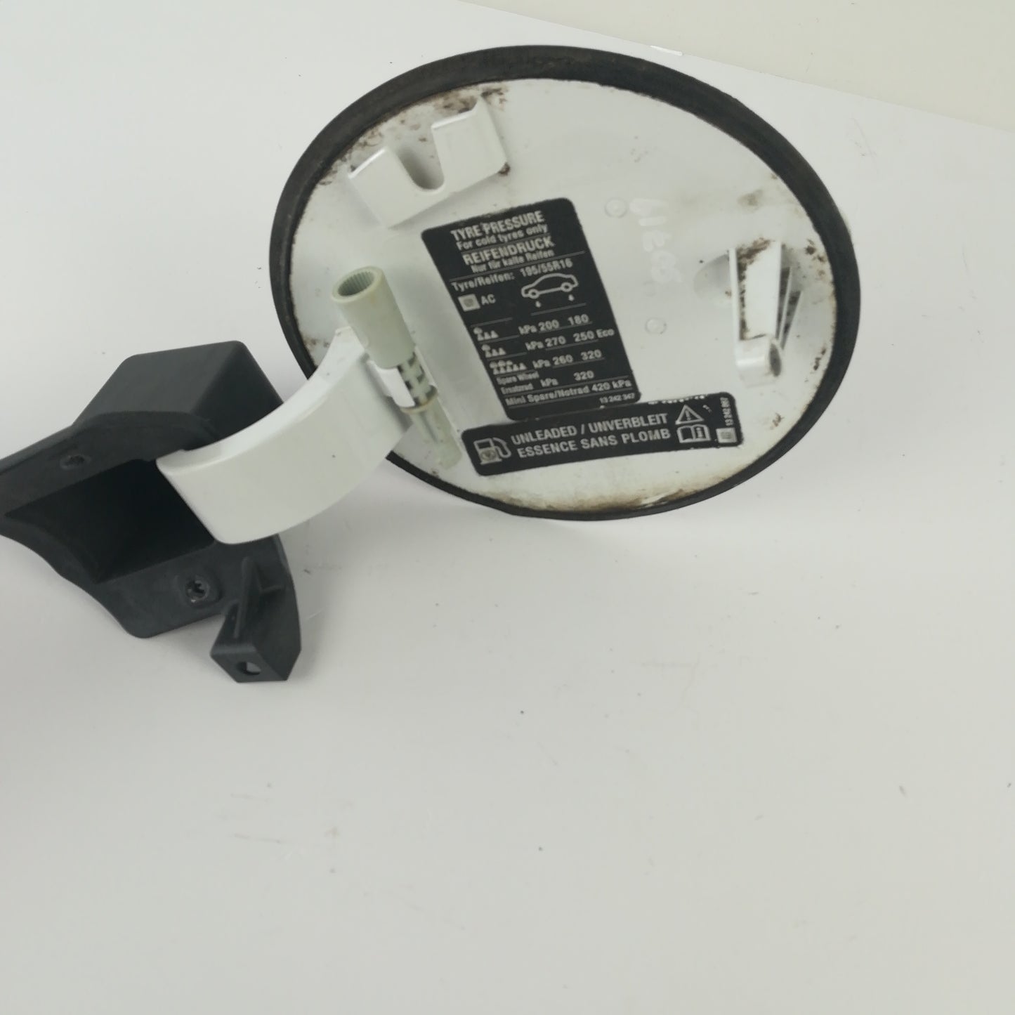 Weißer Z474 aufklappbarer Tankdeckel Opel Corsa D
