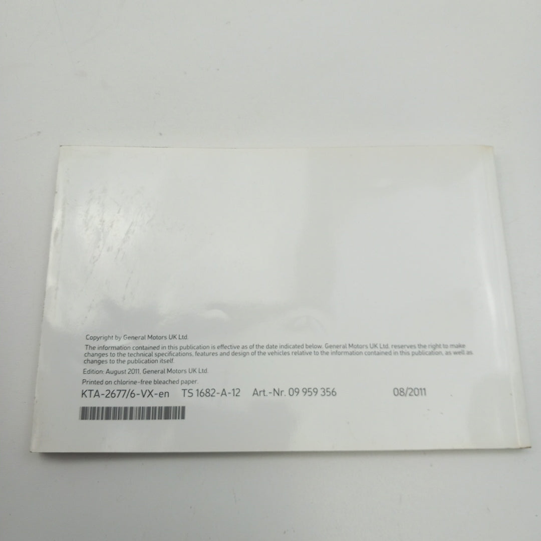 Книжка упътване радио Английски Opel Insignia A