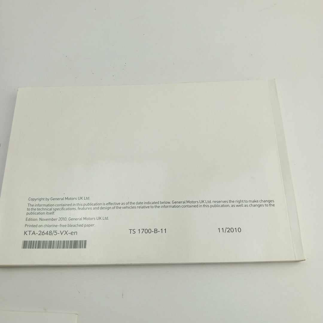 Книжка упътване Английски Vauxhall Opel Antara