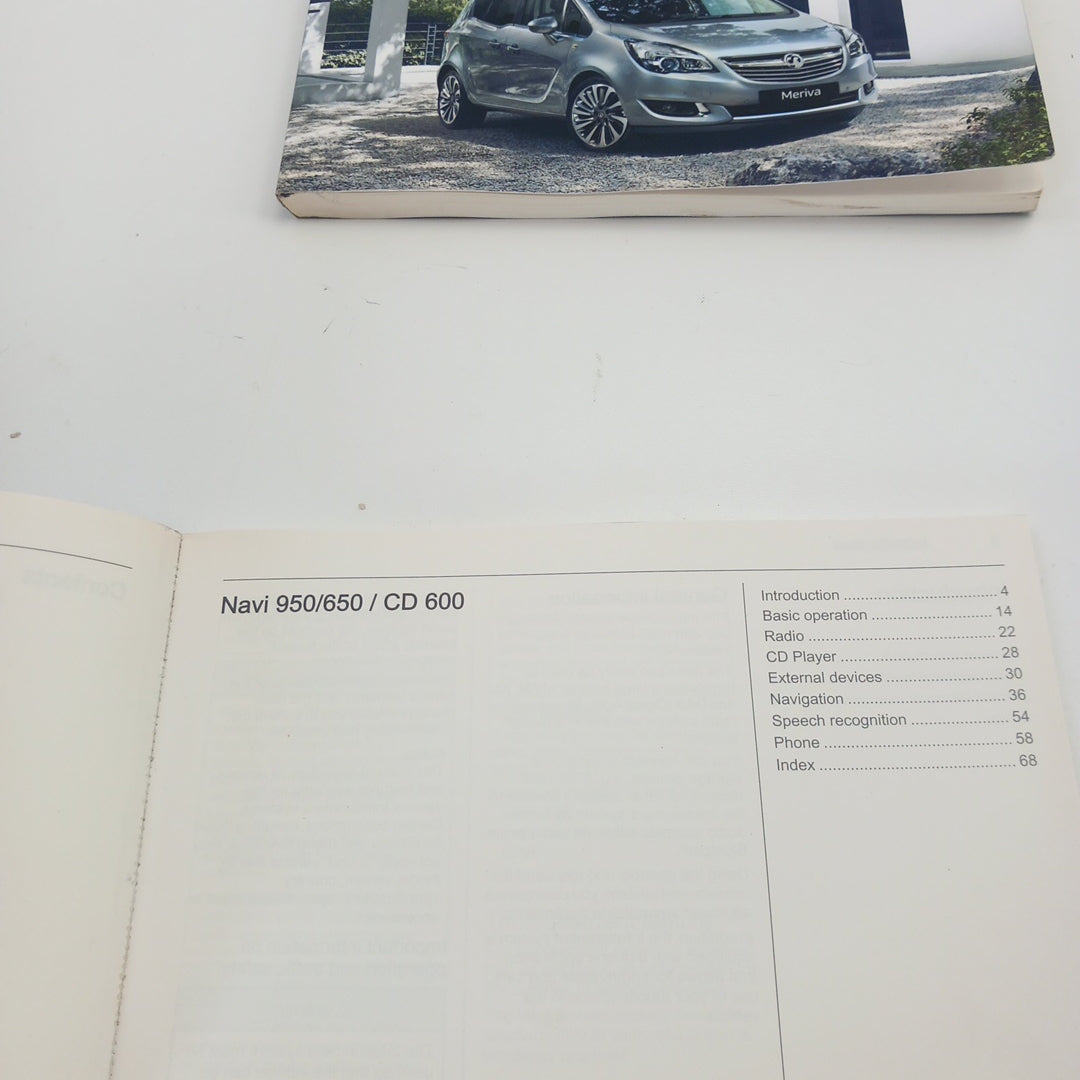 Книжка упътване Английски Vauxhall Opel Meriva B