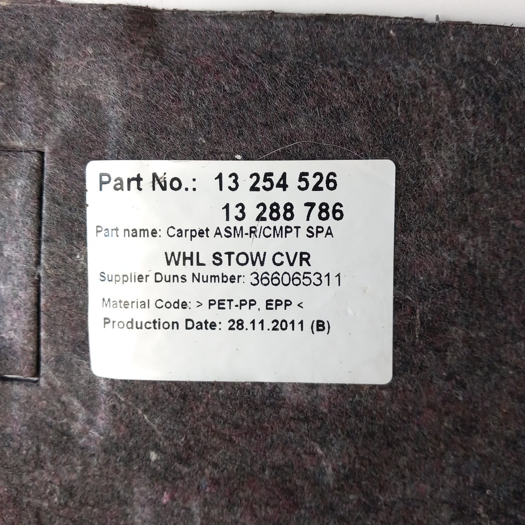 Мокет резервна гума багажник Opel Astra J 5 врати